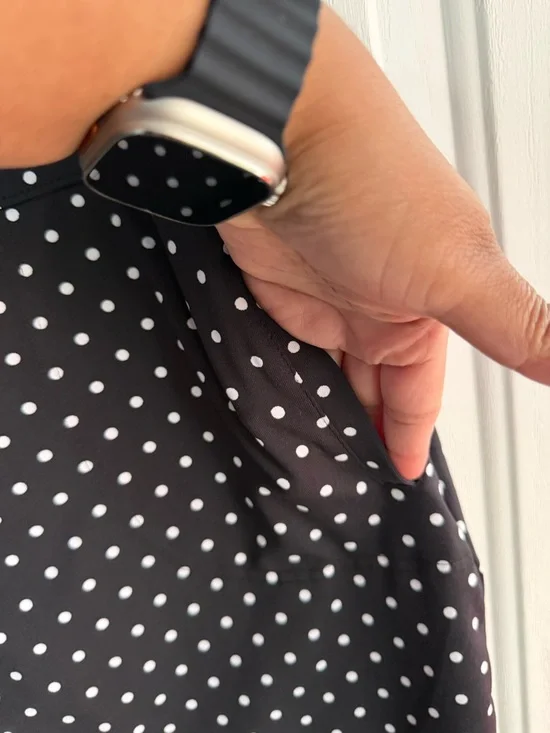 WEEKENDS BY CHICO’S SIZE 2 (L/XL) Polka Dot SKIRT Black White - Picture 6 of 16